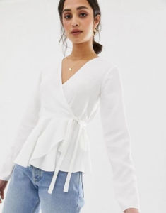 Pin by Ann Muthumbi on tops in 2020 | Long sleeve wrap top .