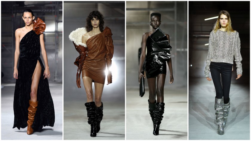 At Saint Laurent's Paris show, it's all about supple leather .