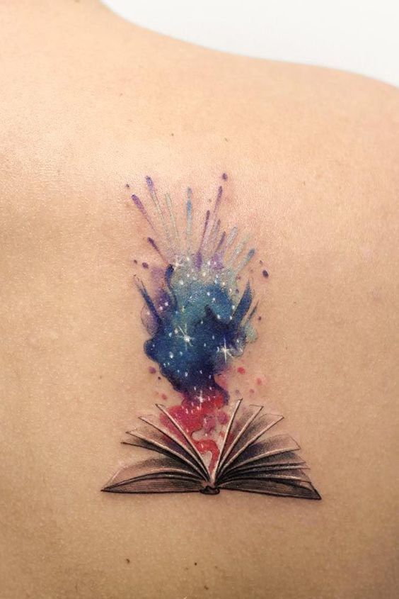 Colorful explosion of imagination from a book, tattoo ideas | www .