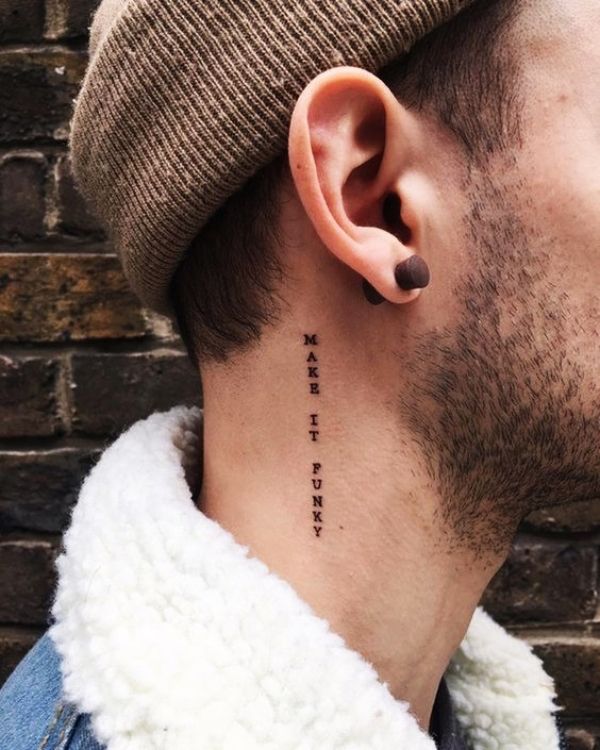 55 Small Tattoo Designs for Men with Deep Meanings | Neck tattoos .