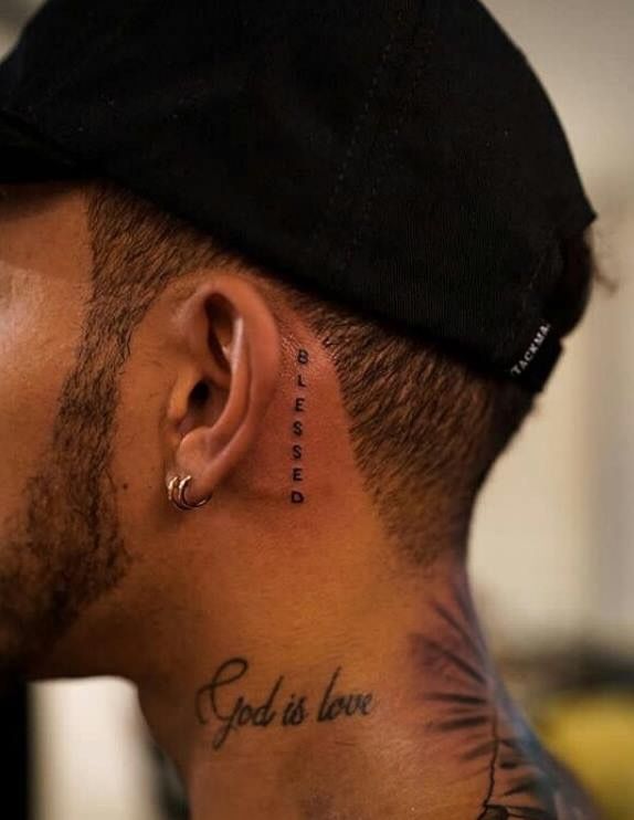 Pin by Angela on Lewis 4️⃣4️⃣ | Small neck tattoos, Side neck .