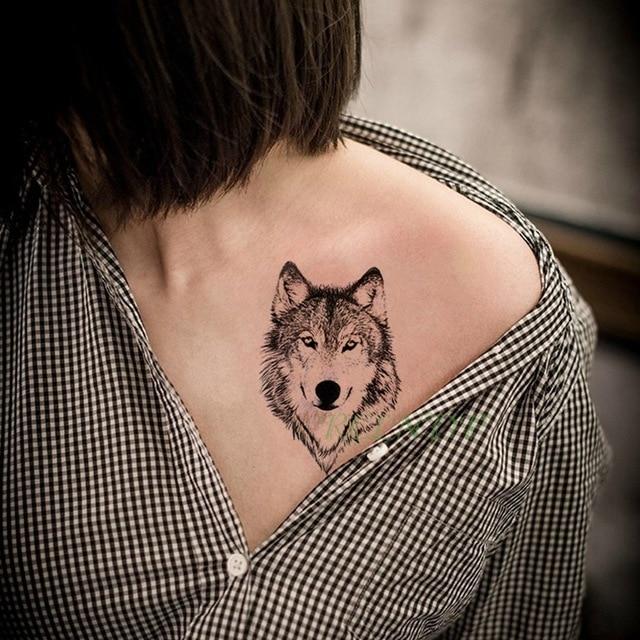 Small Wolf Tattoo Women – Temporary Tattoos By Ftatto