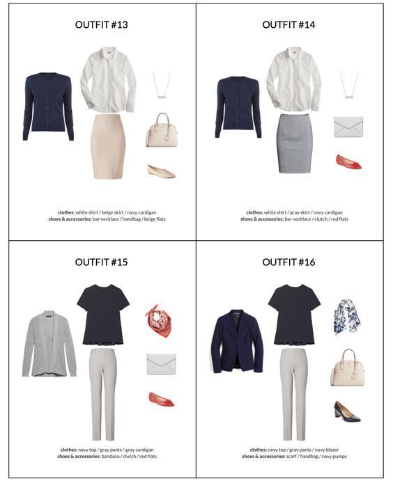 Workwear Capsule Wardrobe - Spring 2018 - Outfit Ideas page .