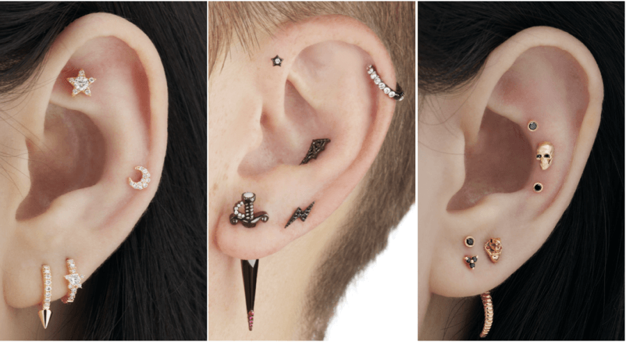 CuratedEar: How To Stack Your Ear Piercings Like A Pro | Blog .
