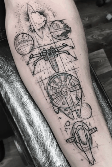 24 Out of this World Star Wars Tattoos #StarWars #tattoos | Star .