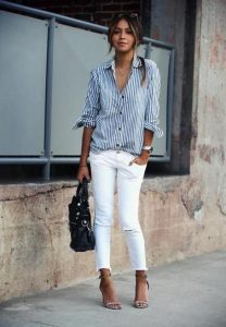 Outfit Ideas With Striped Button Down Shirts .