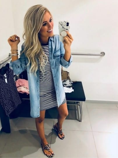 striped t shirt dress outfit Sale,up to 49% Discoun