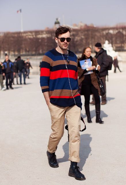 15 Awesome Striped Winter Outfits For Men - Styleohol