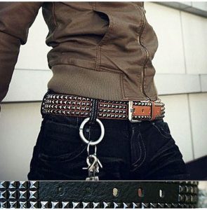 Street Edge Cowhide Funky Stud Belt | Ripped biker jeans, Studded .