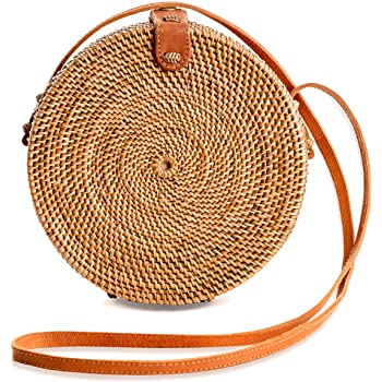 Rattan Bags for Women - Handmade Wicker Woven Purse Handbag Circle .