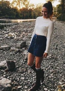25 Fall Outfits with Skirts to Inspire Your Fall Look | Denim .