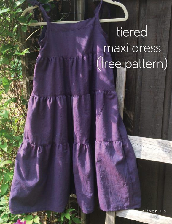 tiered maxi dress | Girls dress pattern free, Maxi dress pattern .
