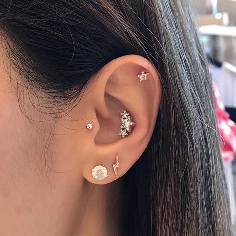 Fresh #Tragus & #Conch #Piercings - Rose #Gold Invisible-set .