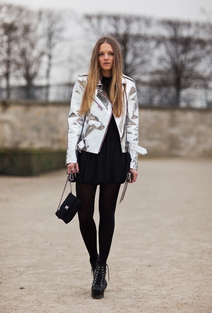 23 Trendy Metallic Coat Outfits For Ladies - Styleohol