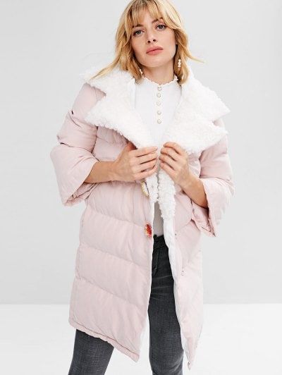 Snap Button Plain Quilted Coat | Trendy winter fashion, Quilted .