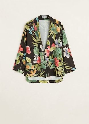 Tropical kimono - Women | Mango USA | Floral print jacket, Printed .