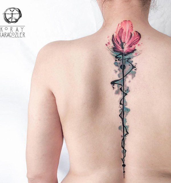 40+ Spine Tattoo Ideas for Women | Cuded | Tattoo designs for .