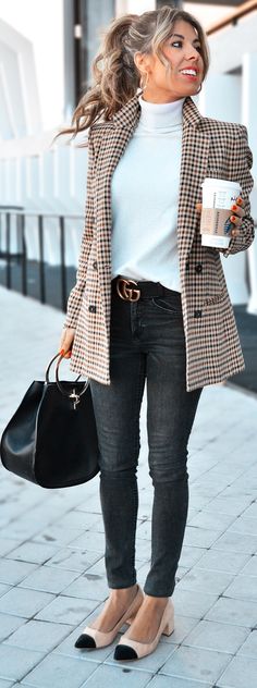 Tweed blazer outfit | Kathy moon's collection of 20+ tweed blazer .