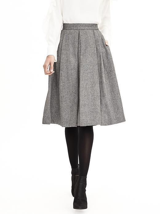 Banana Republic - Tweed Midi Skirt | Clothes, Fashion, Modest outfi
