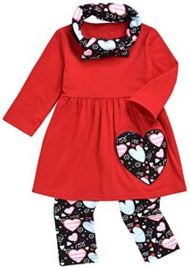 Amazon.com: Kids Toddler Baby Girls Outfit Valentine's Day Floral .