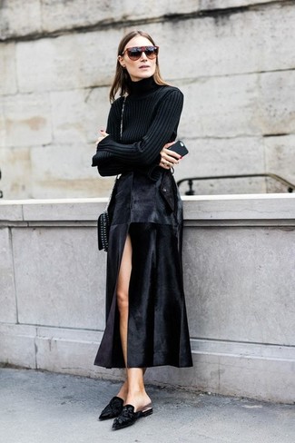 Black Suede Mules Outfits (32 ideas & outfits) | Lookast