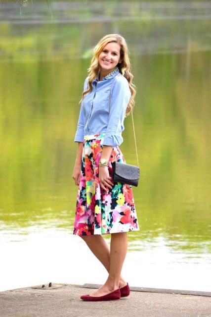 22 Feminine Watercolor Skirt Ideas For This Summer - Styleohol