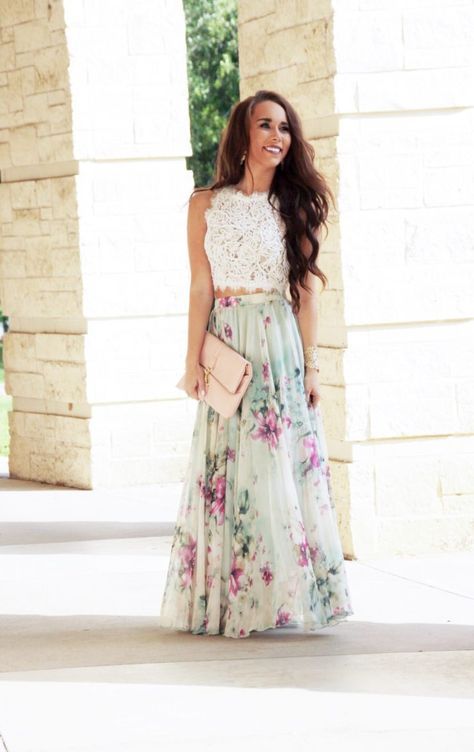 Chicwish Floral Watercolor Maxi Skirt - ON SALE! | Floral maxi .