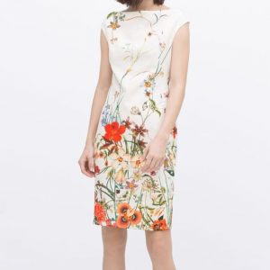 Zara Dresses | Floral Work Dress | Poshma