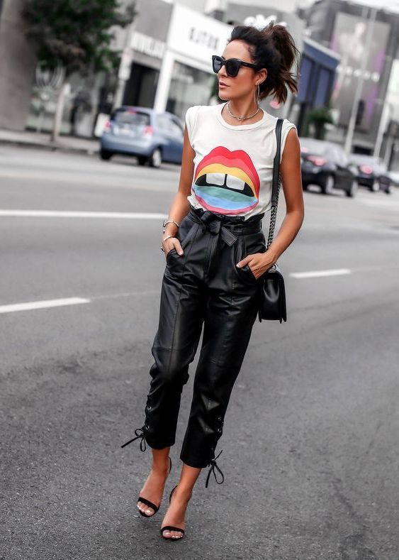 Black Leather Pants To Wear This Fall 2020 in 2020 | Black leather .