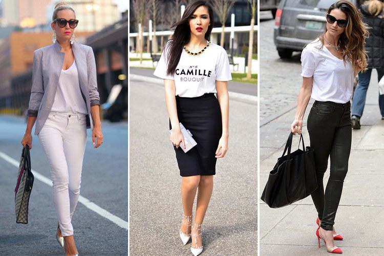 Ways To Wear A White T-Shirt To Work – thelatestfashiontrends.c