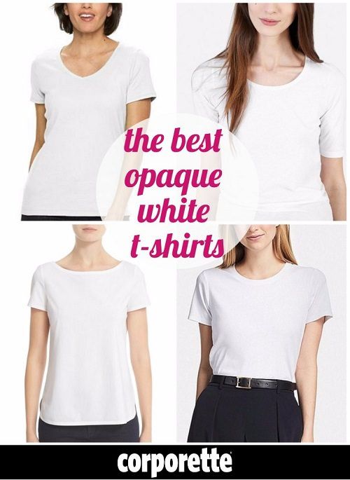 Opaque White T-Shirts for Work - Corporette.com | Workwear fashion .