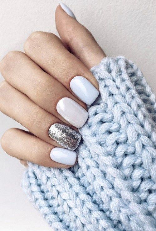 33 Of white nail ideas for winter 2018 2019 | Shellac nails at .