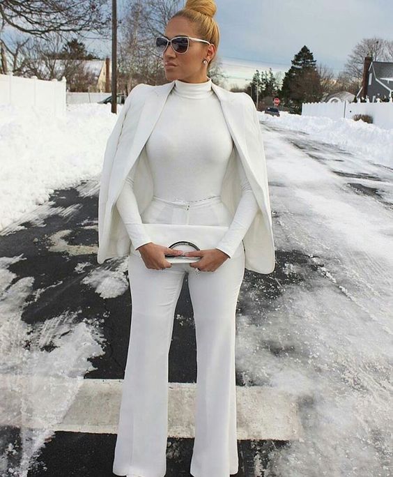 Google | Winter white outfit, All white party outfits, Fashi