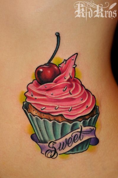 Cupcake Tattoo Ideas For Women - thelatestfashiontrends.com .
