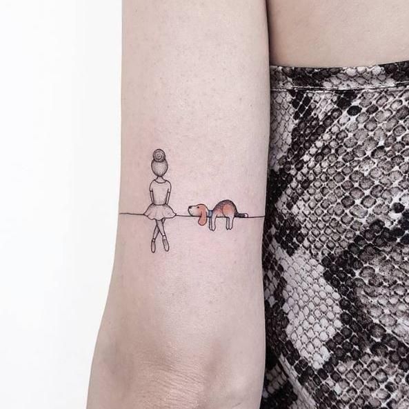30 Cute Small & Simple Dog Tattoo Ideas for Women Animal Lovers .