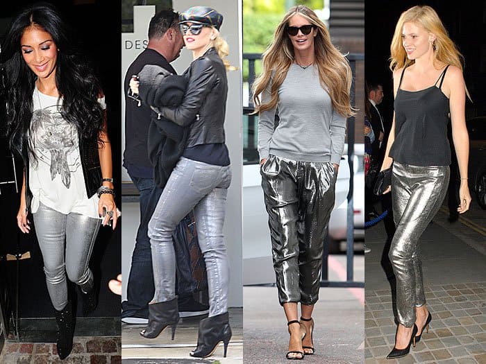 How To Wear Metallic Jeans: 7 Outfits With Gold and Silver Pan