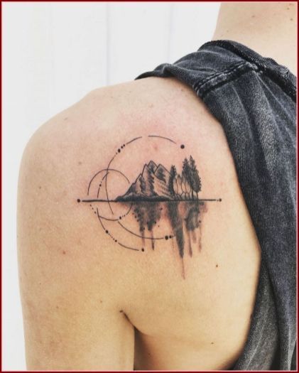 Simple mountain tattoo design 83 | Tattoos, Geometric mountain .