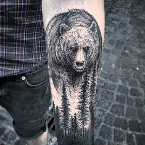 Men Bear Tattoo Ideas