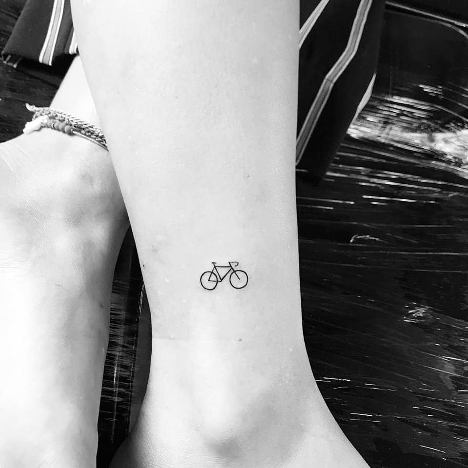 Small Bicycle Women Tattoos