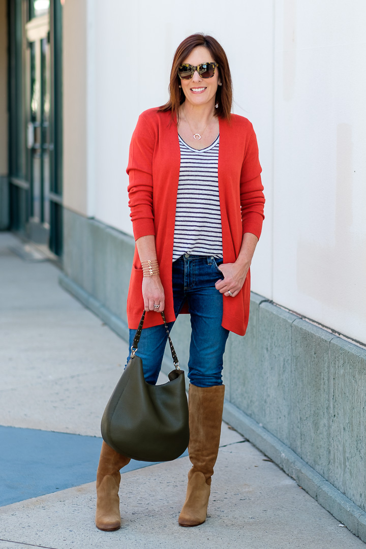 Tucked Cardigans Fall Outfits