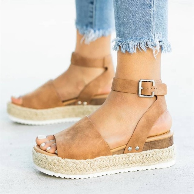 Wedges shoes for women high heels sandals summer shoes 2019 flop.