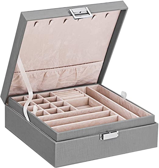 Amazon.com: BEWISHOME Jewelry Box for Women 35 Compartments.