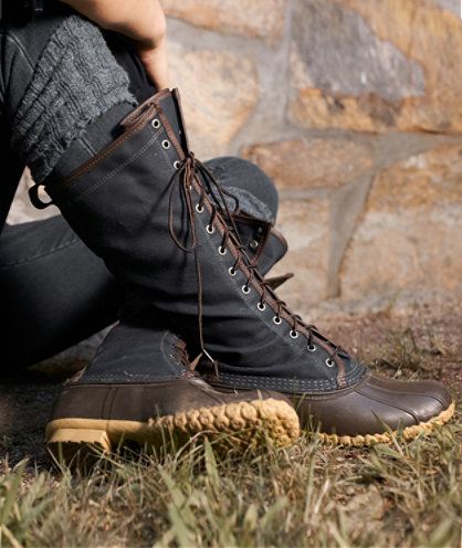 High waxed canvas bean boots.  i could be in love  |  Boots, Bean.