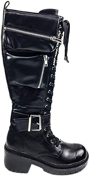 Amazon.com |  Cape Robbin Underworld Faux Leather Goth Combat Boots.