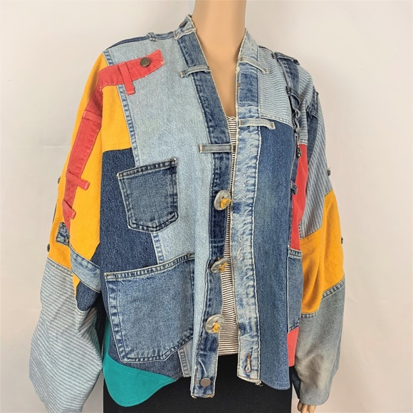 Sarah Martin Jackets & Coats |  Vintage 90's Patchwork Colorful Jean.