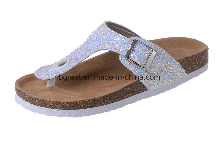 China Cheap Comfortable Glitter Fashion Sandals Ladies Glitter.