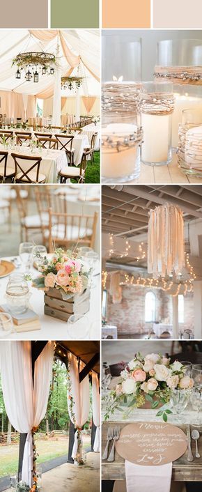 Top 10 Elegant and Chic Rustic Wedding Color Ideas |  peach wedding.