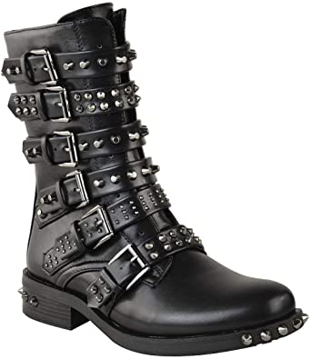Amazon.com |  Fashion Thirsty Womens Rivets Buckle Ankle Boots.