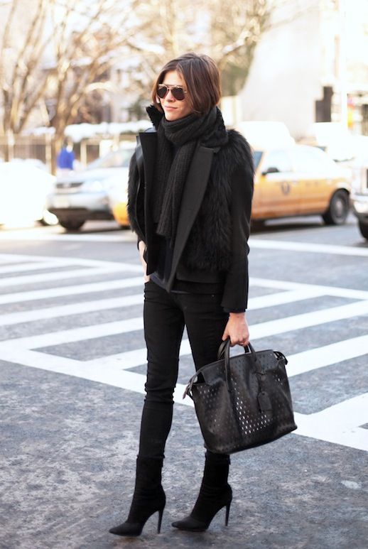 black over the ankle boots