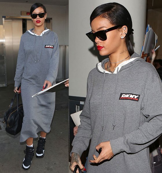 gray maxi sneaker outfit with hood
